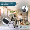Mobiclinic®, Folding Walker, Adjustable, Ergonomic Grips, Non-Slip Ferrules, with Seat