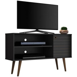 Manhattan Comfort Liberty Wood TV Stand for TVs up to 46" in Black