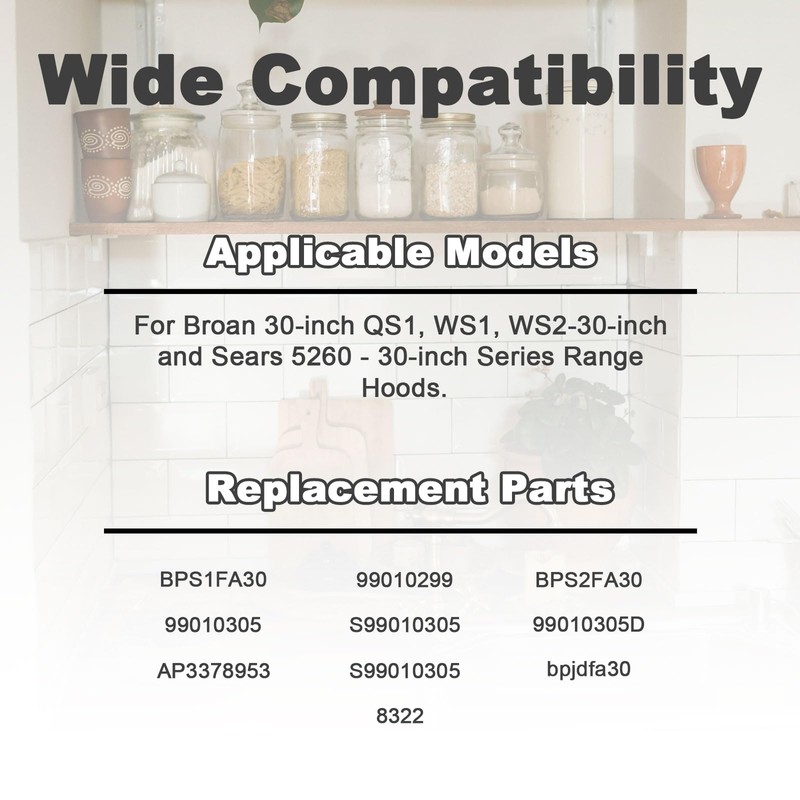 2pcs Range Hood Filter Compatible with Allure/Broan