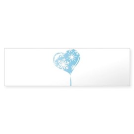 CafePress Melting Ice Heart Bumper Sticker 10"x3" Rectangle Bumper Sticker Car Decal (10 Pack)
