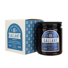 Bourbon Royalty Masculine 11 Ounce Amber Jar/Wax Scented Votive Jar Candle for Home or Office, Gallant, Blue/Amber, BRY-GA-11G