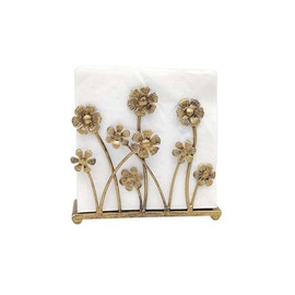 Mecerypt 1 PCS Vintage Iron Art Napkin Holder for Table Sunflower Tissue Holder Cocktail Napkin Dispenser Rustic Napkin Paper Rack