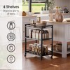 HITNET Bar Cart Black, Serving Cart for Home, 3 Tier