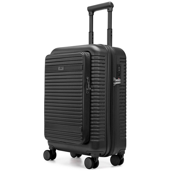 Elle Escape Expandable Carry-on Suitcase with Front Laptop Pocket |