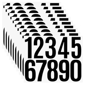 10 Sheets 3 Inch Vinyl Numbers Stickers Self Adhesive Numbers Stickers Mailbox Numbers Stickers Waterproof Numbers Sticker for Mailbox Door Indoor or Outdoor, Black
