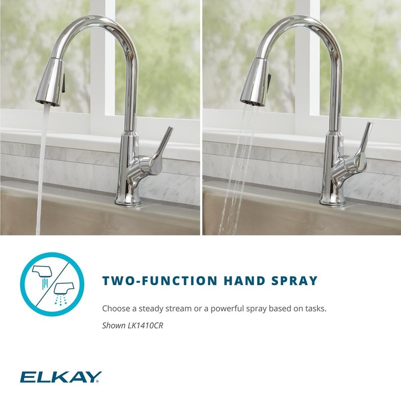 Elkay Everyday Single Hole Kitchen Faucet with Pull-Down Spray and