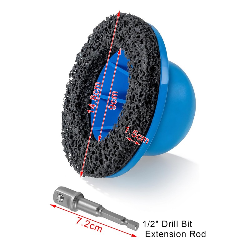 Yujncosm Wheel Hub Grinder Cleaning Tool, 6 inch Wheel Hub