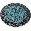 GURU SHOP Oriental Ceramic Coaster, Round Coaster with Mandala Motif,