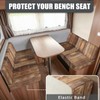 SUITOSELFY RV Dinette Cushion Covers Wood Grain Print Camper Cushion