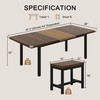 Einhomn 7-Piece Dining Table Set, 63" Extendable Kitchen Room Table