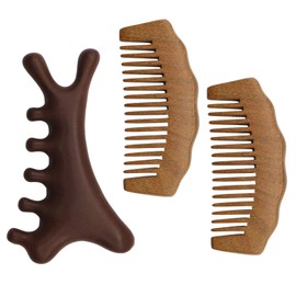 3 PCS Birthing Comb, Wood Comb, Natural Wood, Multifunctional, Promotes Women's Hair Growth, Suitable for Pregnant Women and Childbirth Gifts