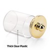 Tbestmax 10oz Qtips Holder - Plastic Apothecary Jar with Gold