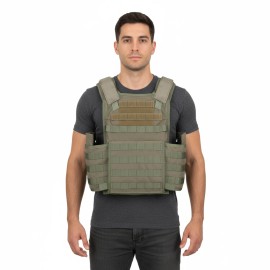 LQ or custom Nylon Tactic Molle Vest Durable Adjustable Training Gear Security Vest Tactical Plate Carrier VestModel Number: LQ15229 OD Green