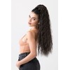 Extra long ponytail extension with long loose spirals: Kaia ash