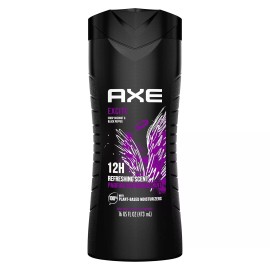 AXE (3 pack) Axe Body Wash Excite Crisp Coconut Black Paper Body wash, 16Oz