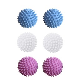 Dryer Balls for Laundry, 6 PCS Non-Toxic Reduces Drying Time & Static Washing Balls Reusable Dryer Balls Prevents Tangles Pet Fur Remover for Laundry Bedding Clothes