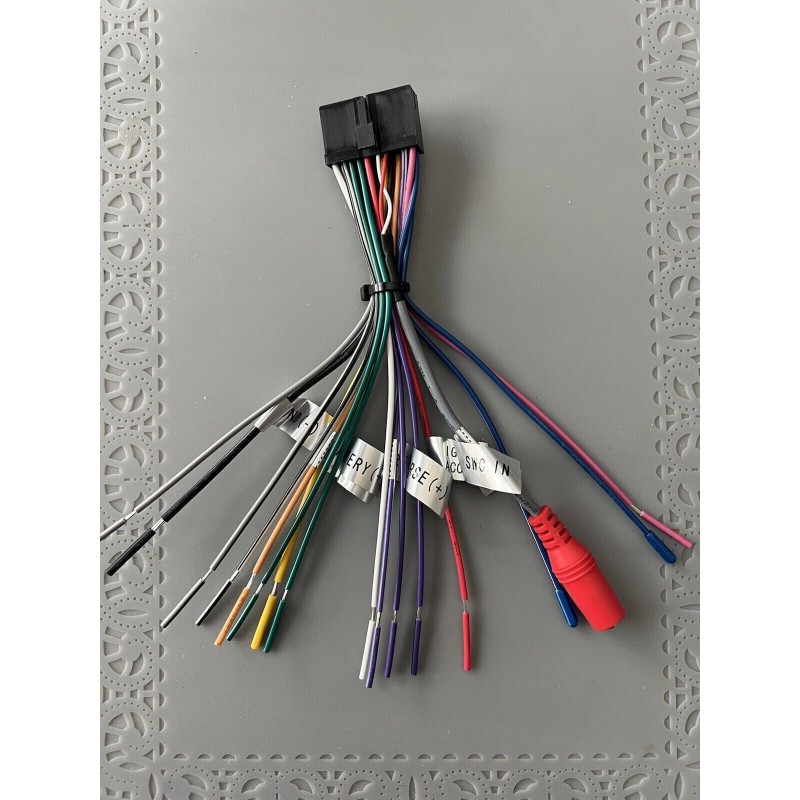Jensen Wire Harness multimedia receiver for CAR910W, CAR910X, J1CA7W, J1CA9W