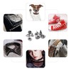 Juibao 100x Cone Spikes Studs with Screwbacks Punk Rivets, Double