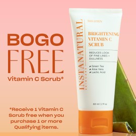 InstaNatural Skin Care Vitamin C SPF 50 Broad Spectrum Sunscreen Spray, Brightens & Hydrates, UVA, UVB Sun Protection Sunblock, with Aloe Vera & Botanicals, Aerosol Bottle, 5.5 Fl Oz