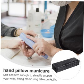 FOMIYES Nail Leather Hand Pillow Holder Clipper Nails Arm Manicure Hand Rest Cushion Foldable Hand Rest Para Manicure Cushion Kits Nail Shop Wrist Rest Toe Stick Manicura Black Pu