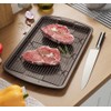 Cookie Sheet with Wire Rack Set, 2-Piece Nonstick Brown Marble