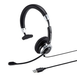 Sanwa Supply MM-HSU14ANC USB Headset with Noise Cancelling Microphone (Single Ear)