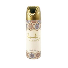 Lattafa Raghba Unisex Body Spray 200ml (6.67oz) - Oud, Amber, Warm, Spicy, Smoky Vanilla Fragrance with Sweet, Woody, and Smoky Notes for All Seasons