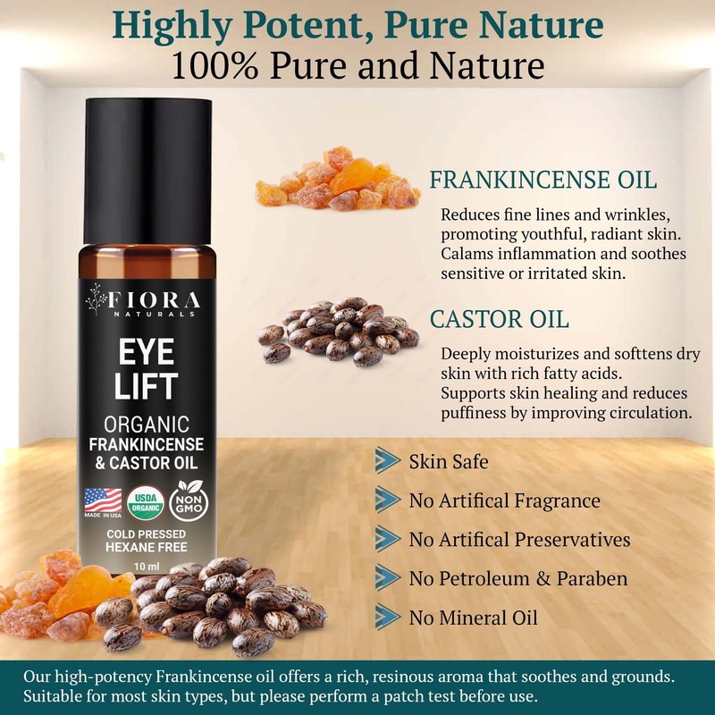 Organic Castor Oil and Frankincense Roll On – 100% Pure