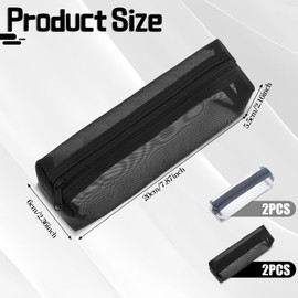 4PCS Mesh Makeup Bags, Mesh Cosmetic Bag, Portable Travel Organizing Zipper Pouch, Toiletries Makeup Pouches for Makeup-Brushes and Small Items, Pencil Pouch for Home, Office and Travel Accessories