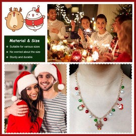 Stocking Stuffers Gifts for Women Christmas Necklace Christmas Tree Necklace for Women Christmas Jewelry Gifts Stocking Stuffers for Women X-Mas Santa Claus Pendant Necklace