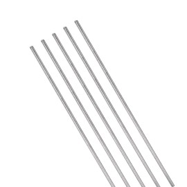 QUARKZMAN 200mm x 2.5mm 304 Stainless Steel x 5pcs Linear Shaft Metric Round Rods Rods Base Material for DIY