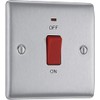 BG Electrical NBS74 Nexus Metal Double Pole Cooker Switch Brushed