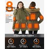 Hecusma Heated Jackets for Women with 18400mAh 12V Battery Pack
