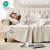 Joydeco Chunky Cable Knit Throw Blanket, Lightweight 100% Cotton Soft