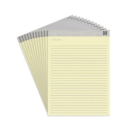 TRU RED TR57381 Notepads, 8.5-Inch x 11.75-Inch, Wide Ruled, Canary, 50 Sheets/Pad