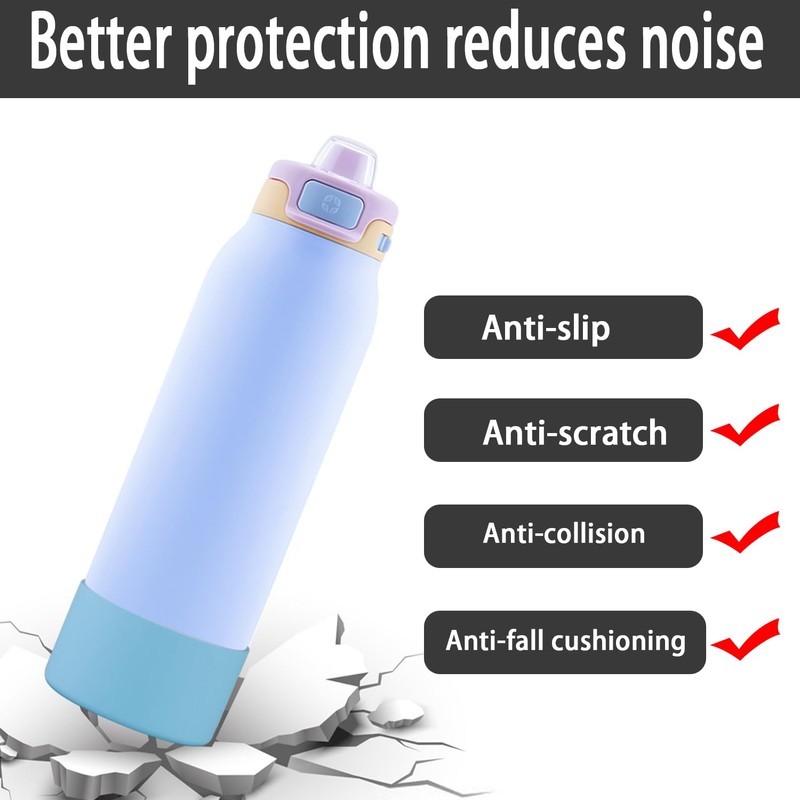 2 PCS Ello Pop Water Bottle Boot, Silicone Bottom for