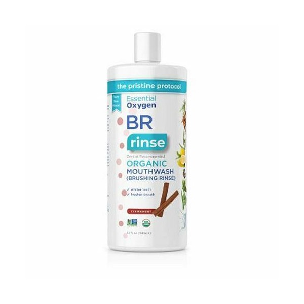 Organic Brushing Rinse Cinnamint 32 Oz
