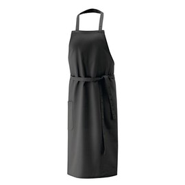 Black Bib Apron 80 x 100 cm, 1 Pocket, Adjustable Neck Strap