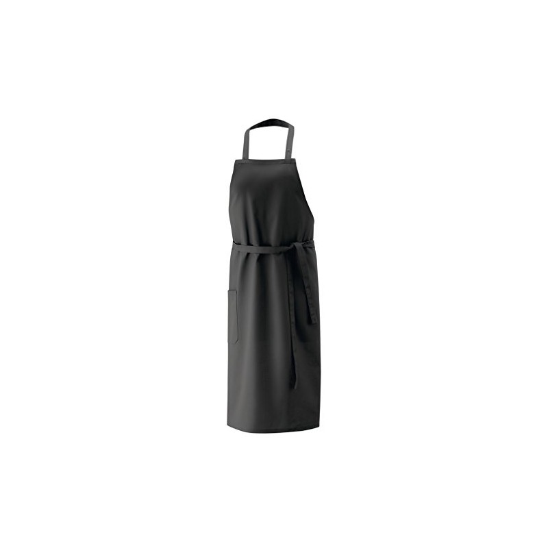 Black Bib Apron 80 x 100 cm, 1 Pocket, Adjustable