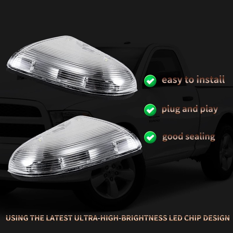 LOIYLLEN Left & Right Passenger and Driver Side Mirror Turn