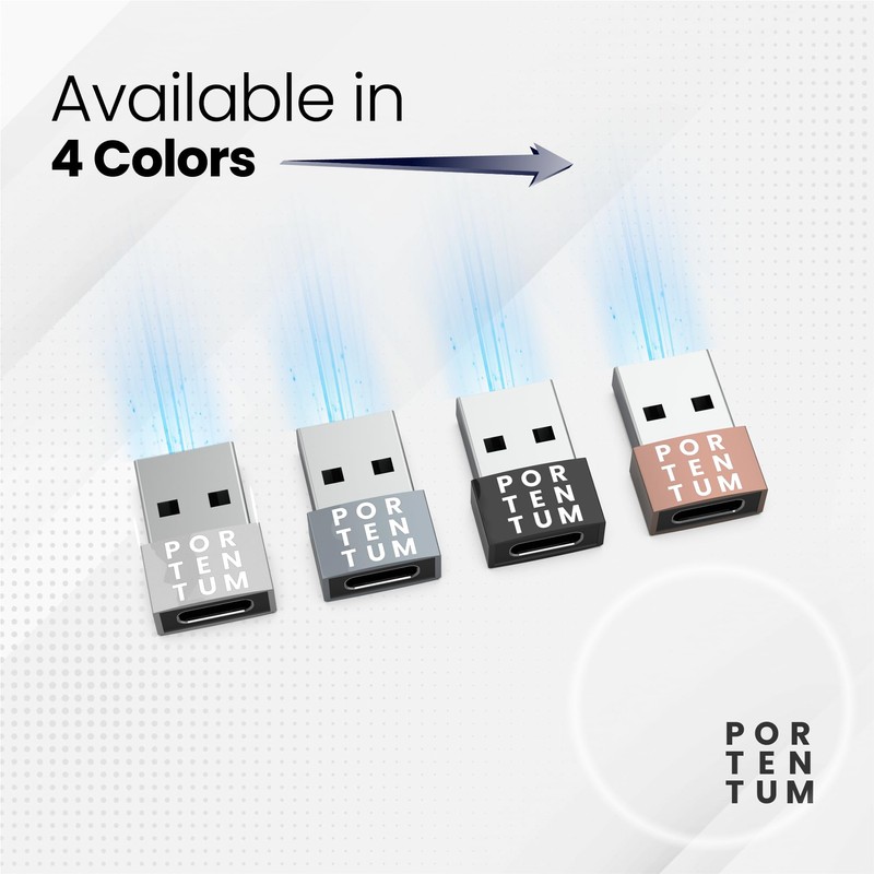 PORTENTUM USB c to USB Adaptor - 480 MB Speed