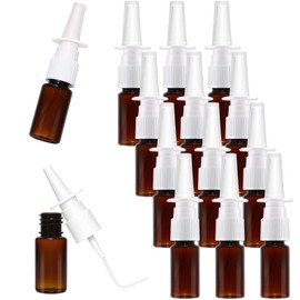 Paquete de 14 botellas de spray nasal vacías de 3.4 onzas, 0.0 fl oz por aerosol, botella de plástico recargable de tamaño de viaje a prueba de fugas 