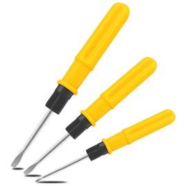 3PCS Screwdriver Set Multi-purpose screwdriver set tool Nonslip Handle Two Way Magnetic Slotted Crosshead Screwdriver Set Yellow