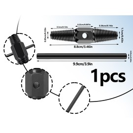 Lhbwhiz Double Head Screw Extractor Set, Left Extractor Removal Tool with Stick, Left Thread Extractor Pipe, Pipe Screw Extractor, Broken Screw Bolt Remover, for Valve Tap
