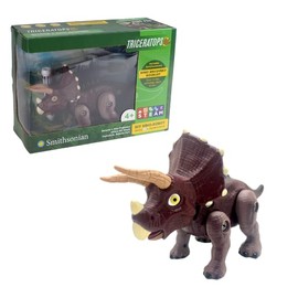 Smithsonian Triceratops DIY Building Kit, Educational Dinosaur Toy with Walking Action, Ages 4+