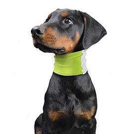 NACOCO Reflecting Dog Scarf Bandana Pet Neck Gaiter Safety Neon Teddy Golden Retriever Triangular Binder Fluorescence Collar (S, Yellow)