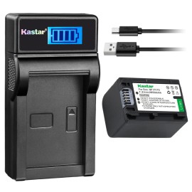 Kastar NP-FV70 Battery or LCD Charger for Sony PXW-Z90V PXW-X70 FDR-AX53 FDR-AXP55 - 1 Charger + 1 Battery