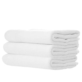 TH TOALLA HOTEL Bath Towels 55 in x 31 in White Cottonella Package with 3