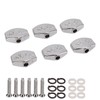 6Pcs Metal Carved Big Square Guitar Tuning Peg Buttons, Replacement