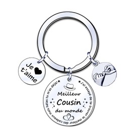 YJYJZX Schlüsselanhänger Geschenk für Cousin – Vatertag, Geburtstag, Weihnachten und Familie